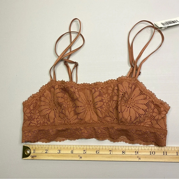 NWT Aerie rust lace bralette no padding adjustable straps XS burnt orange - Picture 6 of 6
